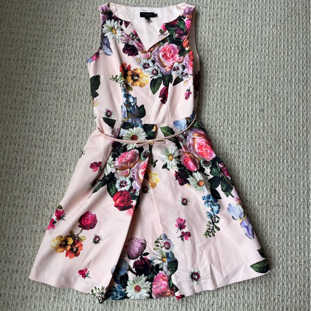 COPY - Ted Baker Pink Floral Dress
